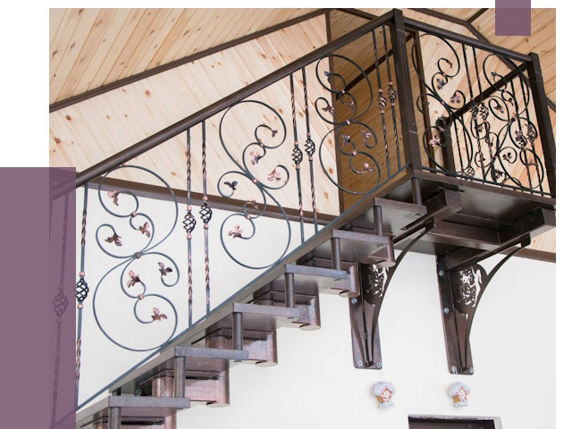 Кованые лестницы в Белореченске от 79123 руб. под ключ