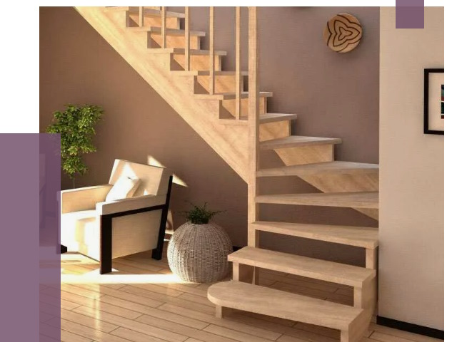 Изготовление Г-образных лестниц в Белореченске от 18766 руб. 