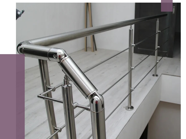 Перила из нержавеющей стали в Белореченске от 8927 руб. под ключ | ПРОЛЁТ-Блч