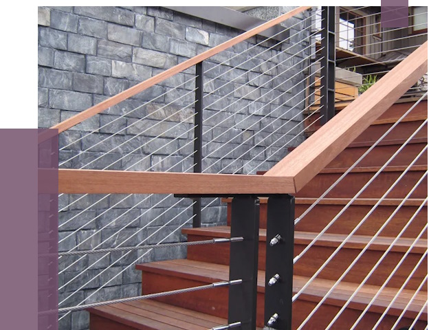 Тросовые перила под ключ в Белореченске от 7709 руб.