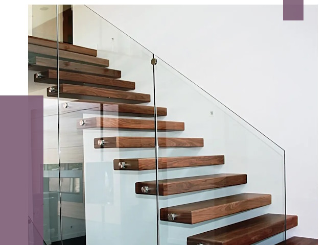 Стеклянные перила для лестницы в Белореченске от 14709 руб.