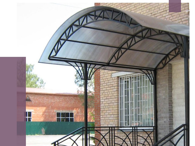 Металлические навесы и козырьки в Белореченске от 12680 руб.