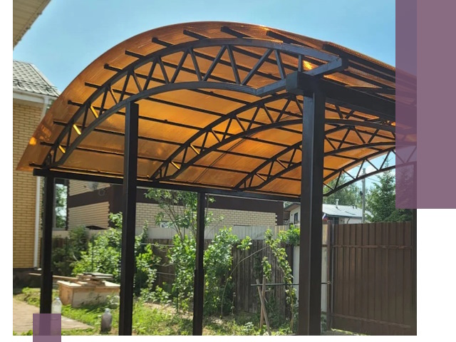 Изготовление навесов под ключ в Белореченске из качественных материалов