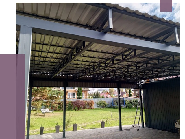 Монтаж навесов в Белореченске от 7304 руб. — установка навеса | ПРОЛЁТ-Блч