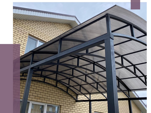 Монтаж козырьков в Белореченске от 11412 руб. | ПРОЛЁТ-Блч