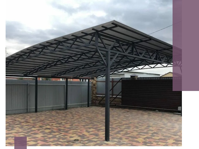 Недорогие навесы под ключ в Белореченске — изготовление и монтаж