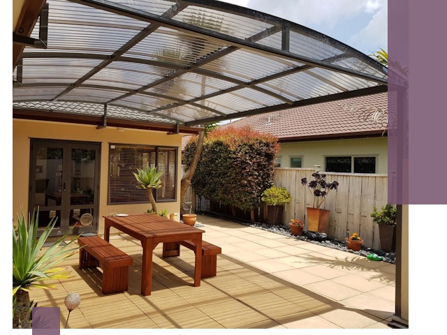 Навесы во двор под ключ в Белореченске — изготовление и монтаж