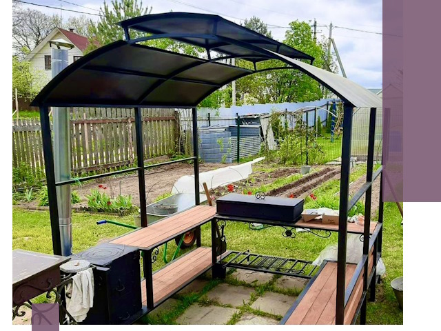 Навесы для барбекю в Белореченске: изготовление, монтаж и демонтаж