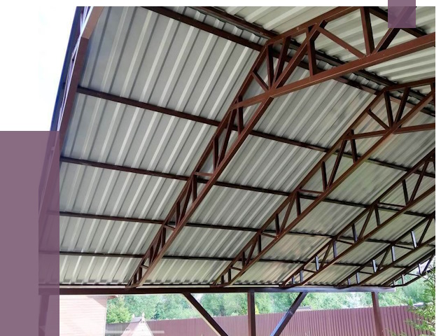 Навесы из профнастила в Белореченске от 7304 руб. | ПРОЛЁТ-Блч