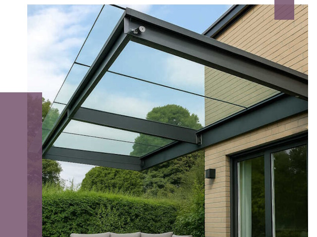 Стеклянные навесы и козырьки в Белореченске от 12173 руб.