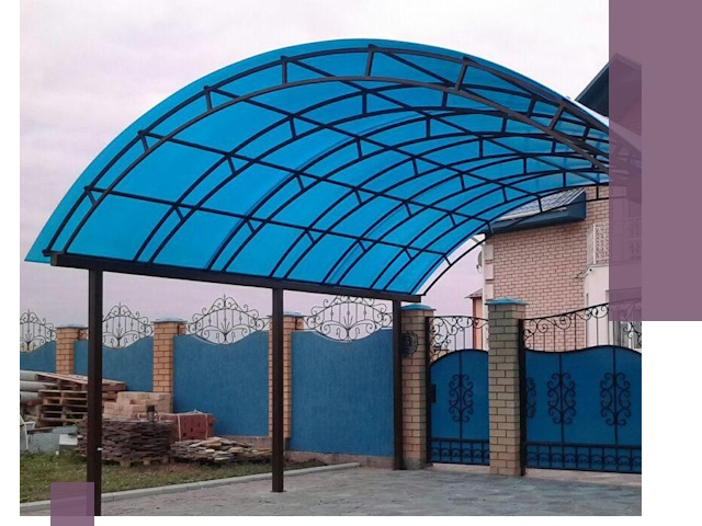 Арочные навесы под ключ в Белореченске — изготовление и монтаж