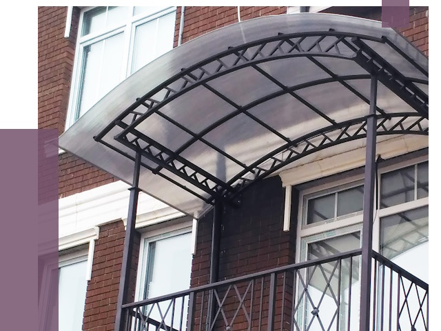 Козырьки над балконом в Белореченске от 8572 руб.  | ПРОЛЁТ-Блч