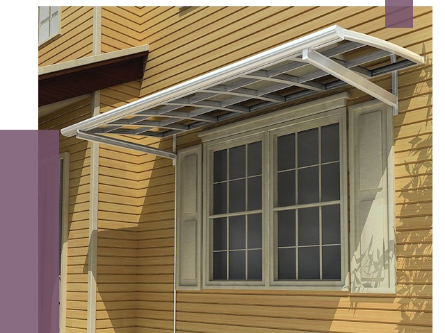 Козырьки над окнами в Белореченске от 7557 руб. — монтаж, покупки | ПРОЛЁТ-Блч