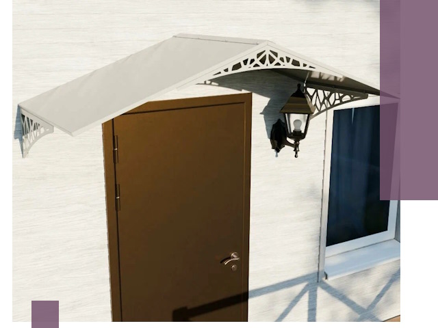 Металлические козырьки на входы и террасы в Белореченске