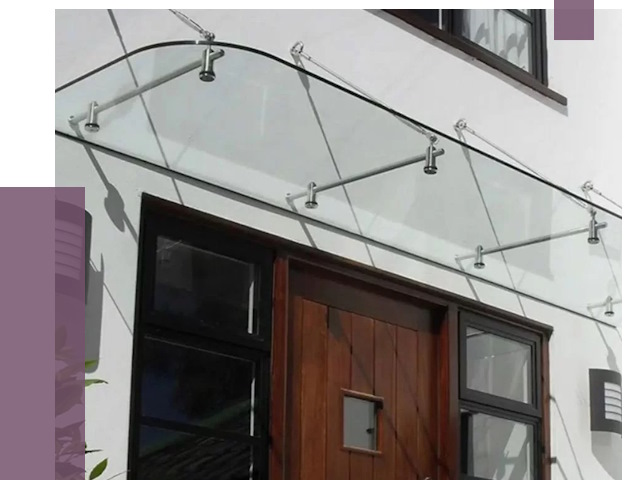 Стеклянные козырьки в Белореченске от 18766 руб. | ПРОЛЁТ-Блч