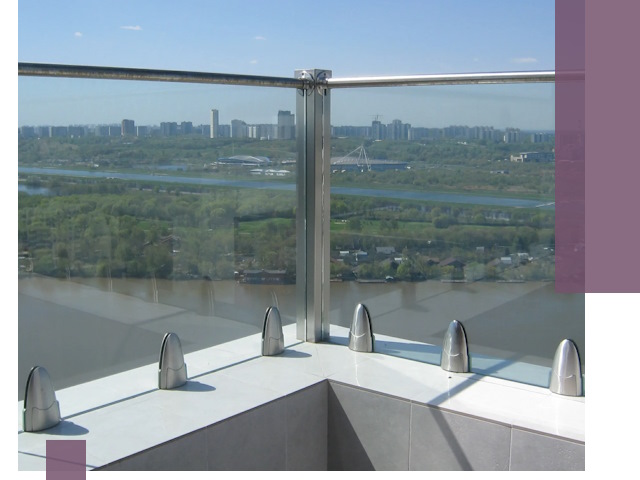 Стеклянные парапеты премиум класса в Белореченске для домов и бизнесов