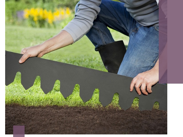 Металлические бордюры для газона в Белореченске — изготовление и монтаж