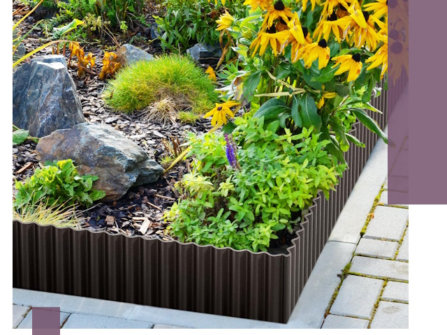 Металлические бордюры для клумб в Белореченске — производство и монтаж